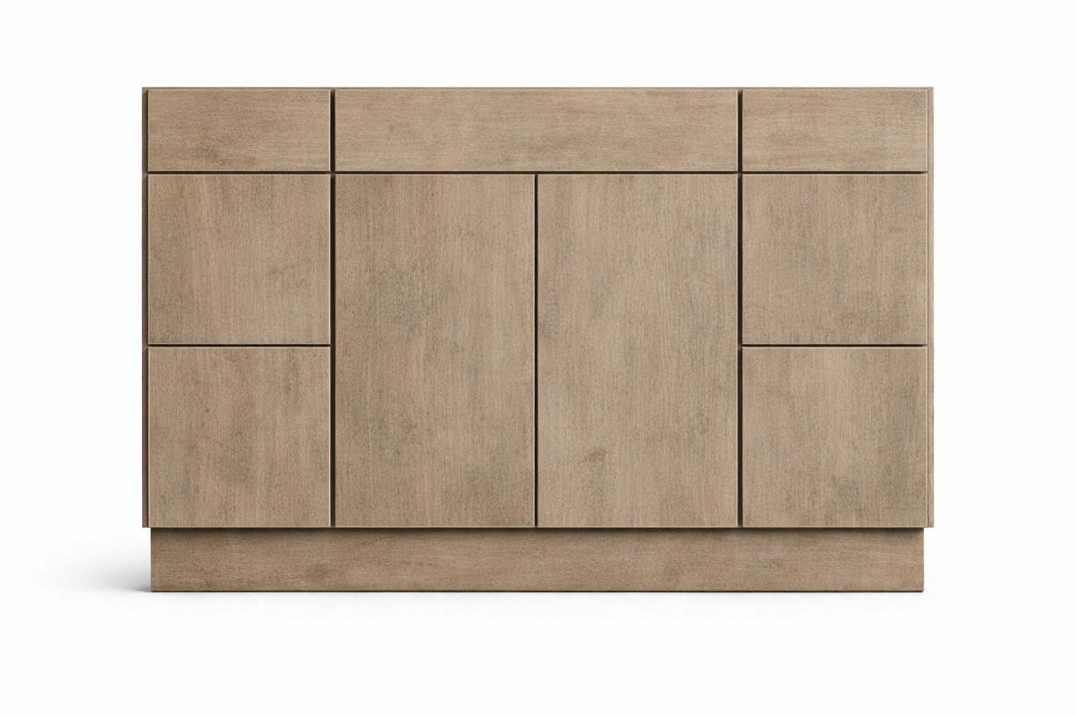 Slab Style Vanity Combination Six Drawer w/ Butt Doors in Portabella